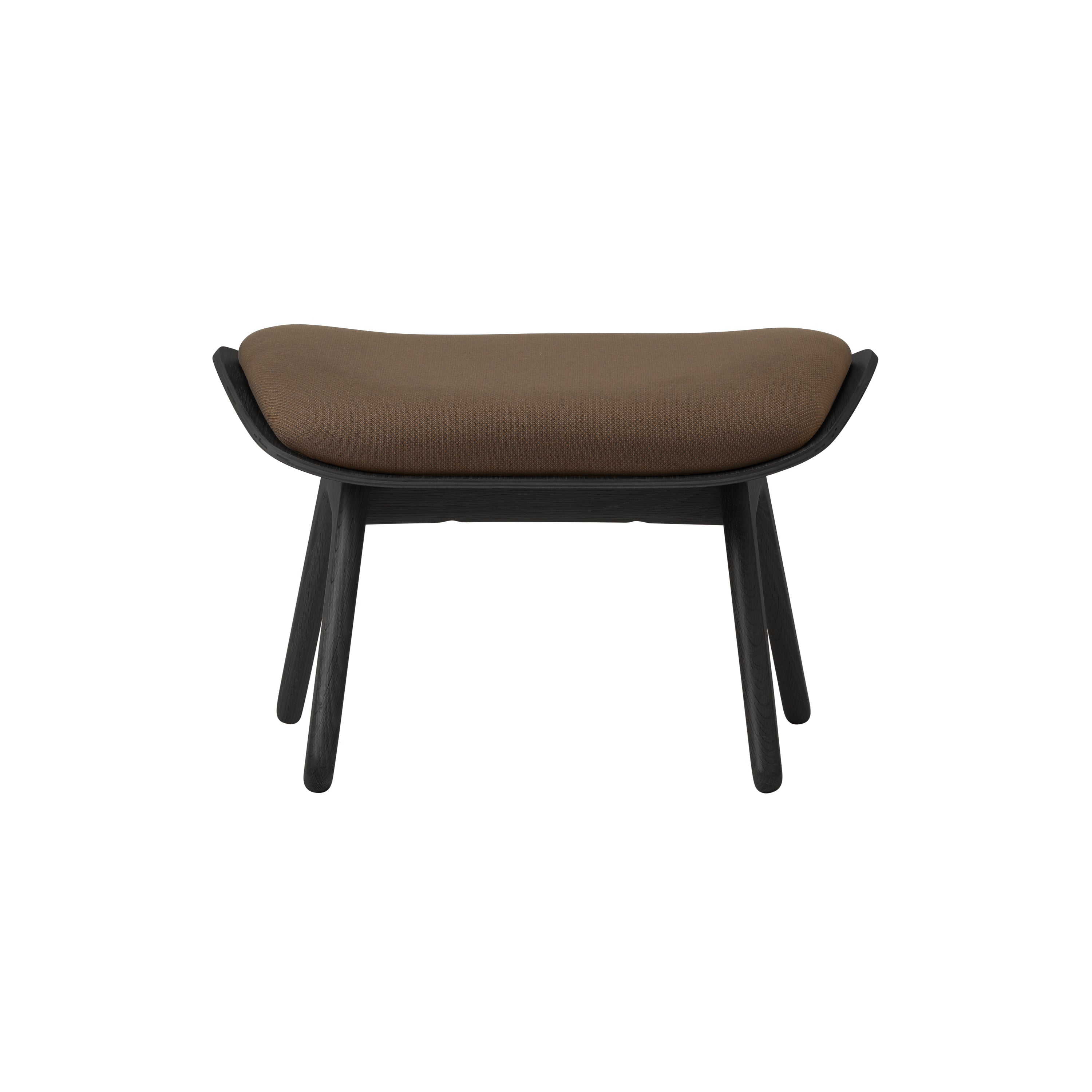 The Reader Ottoman: Black  Oak + Mocca