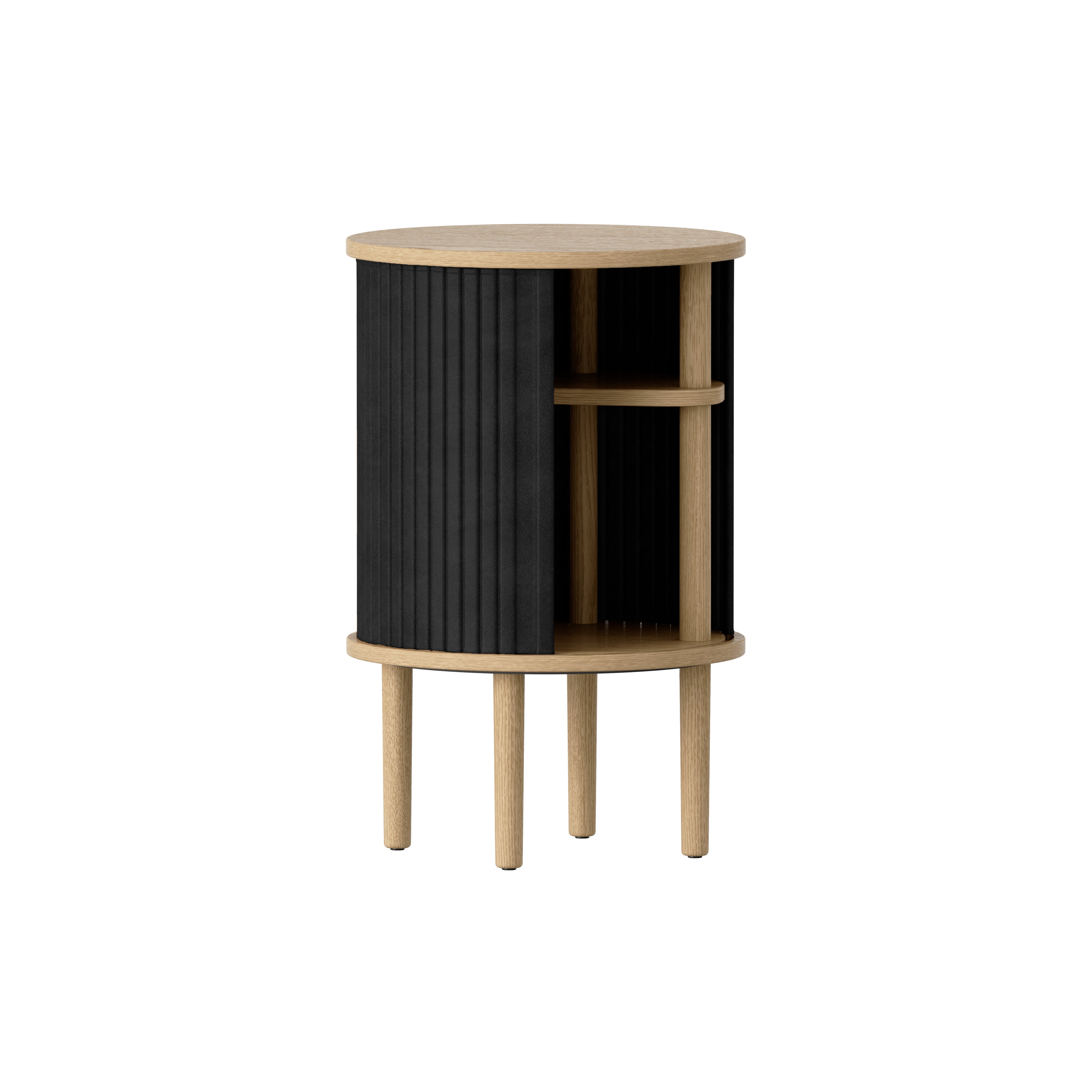 Audacious Side Table: Oak + Charcoal