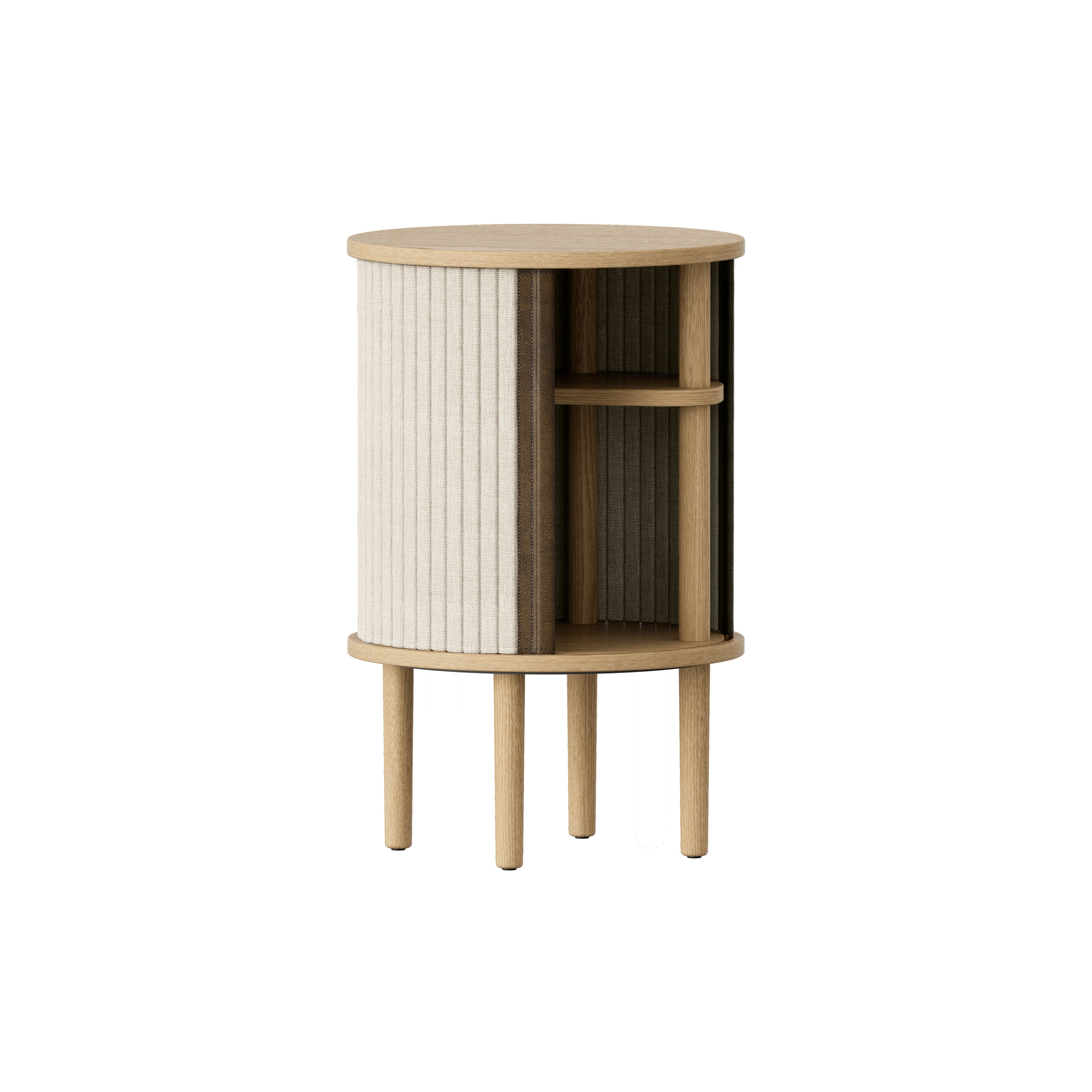 Audacious Side Table: Oak + White Sands