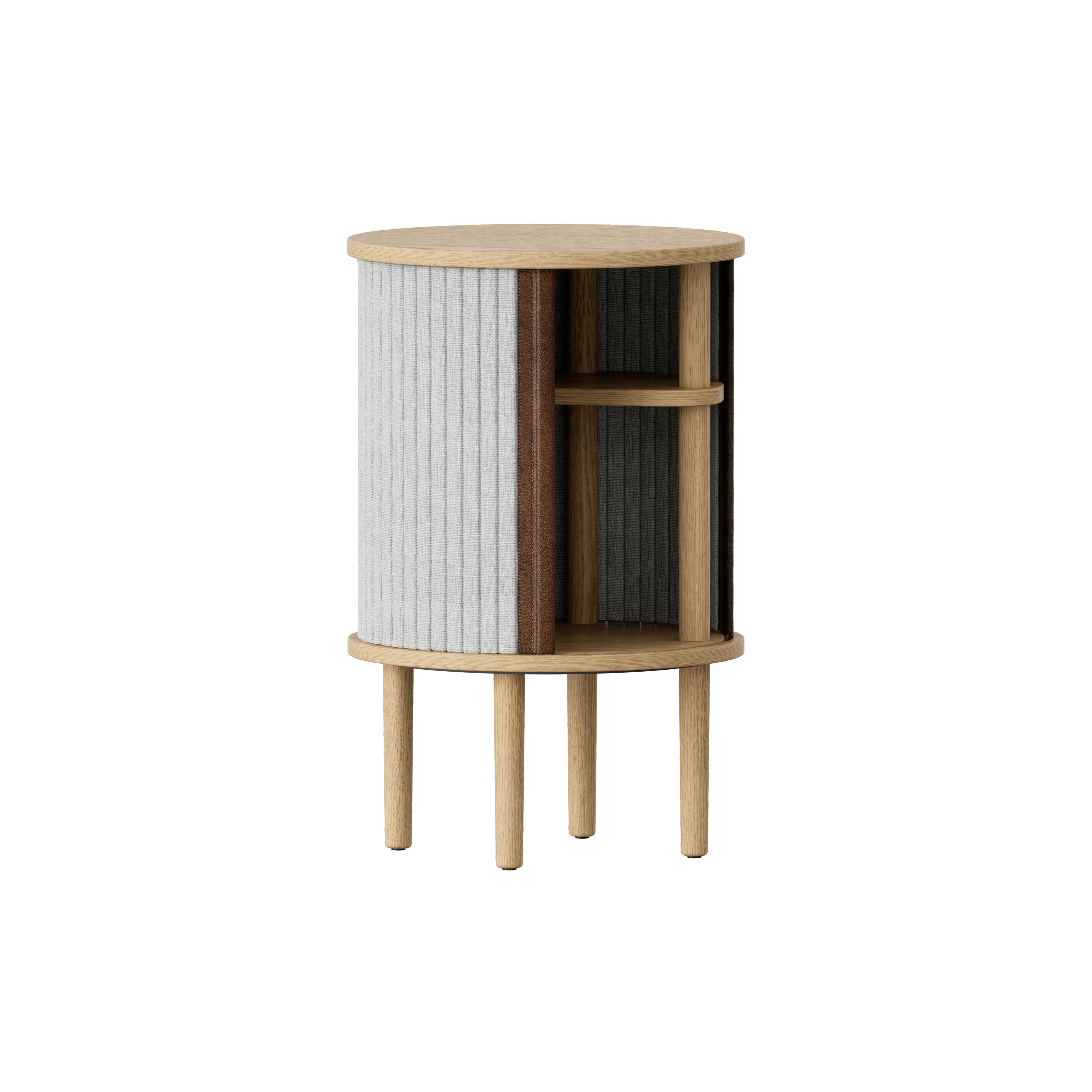 Audacious Side Table: Oak + Sterling