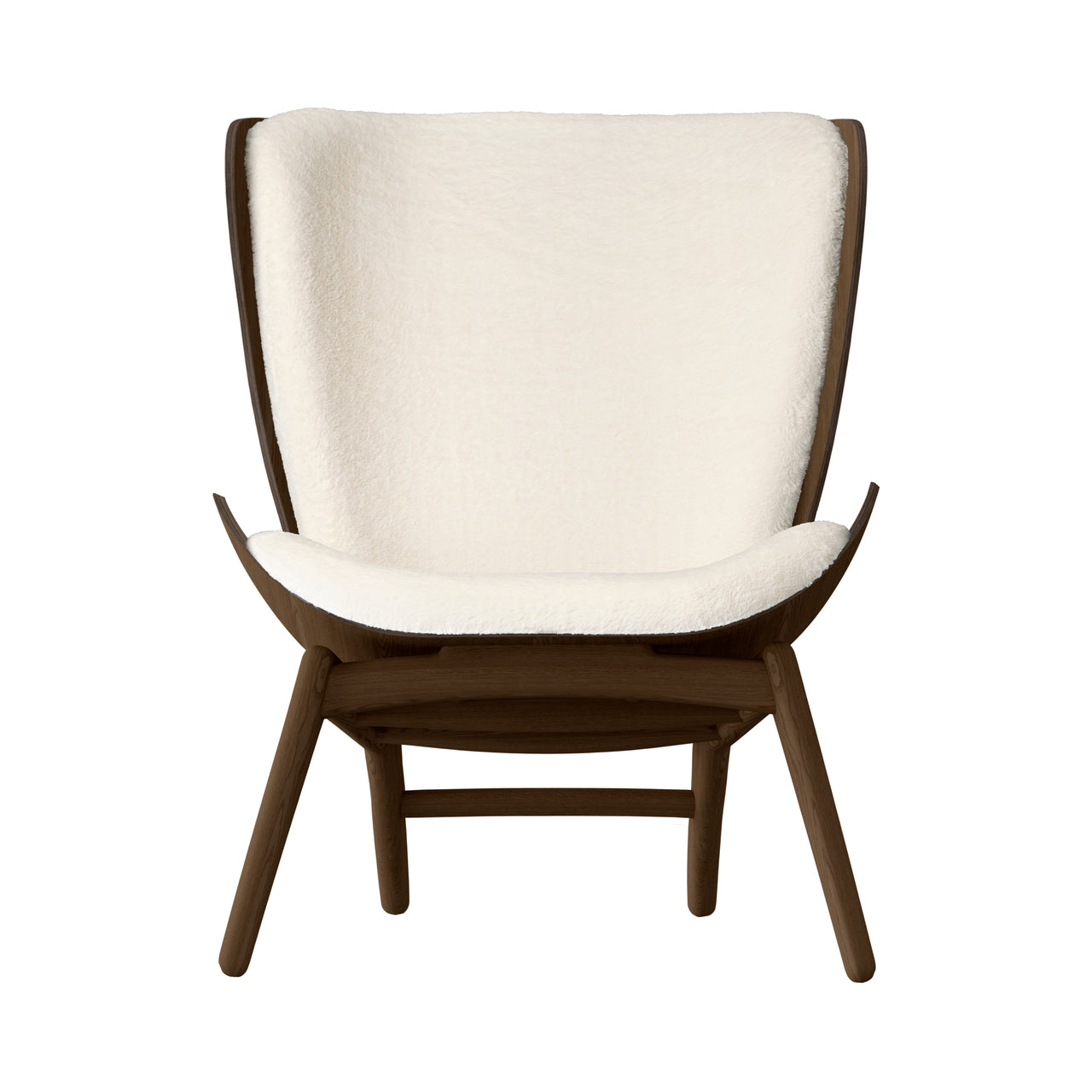 The Reader Wing chair: Dark Oak + Teddy White