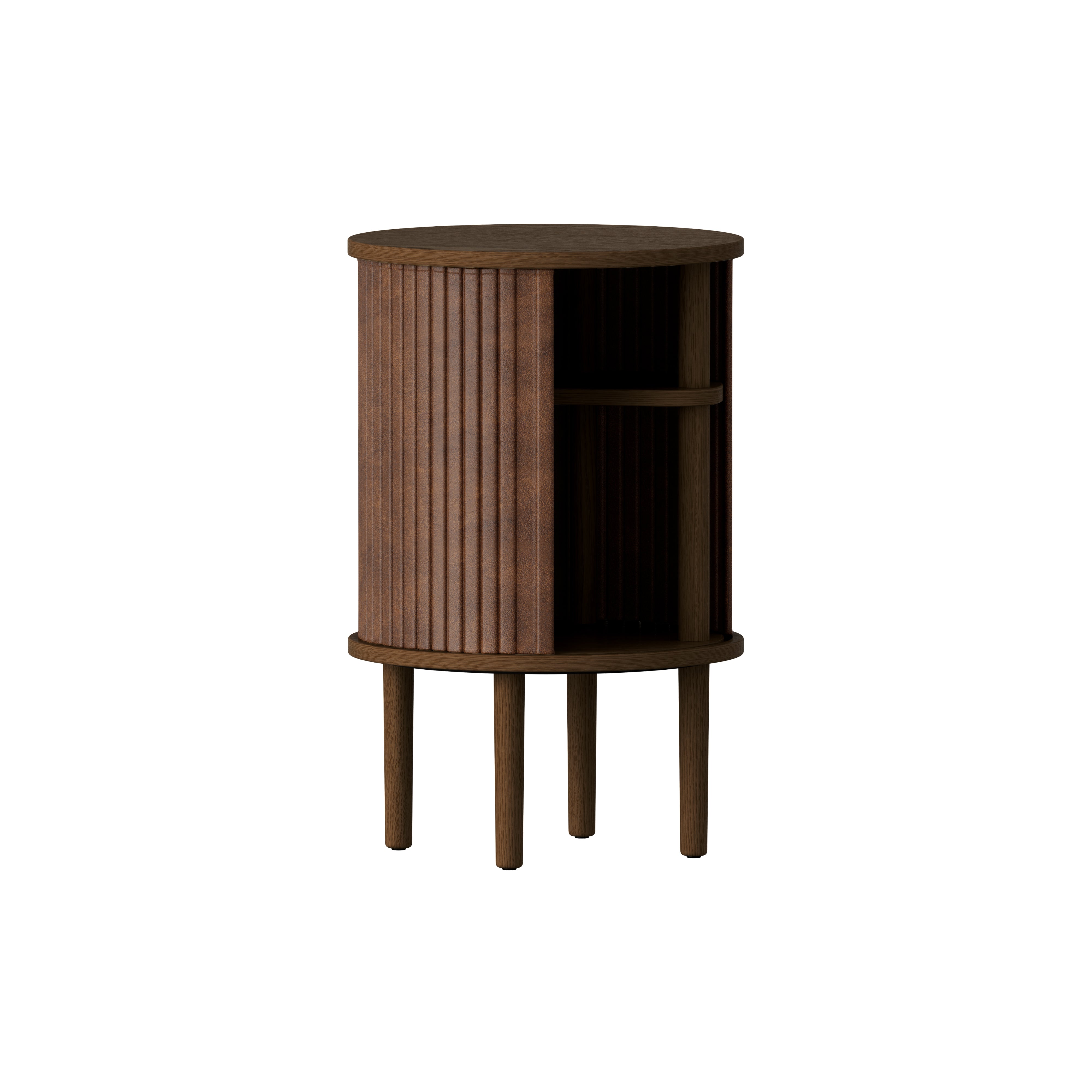 Audacious Side Table: Dark Oak + Hazelnut