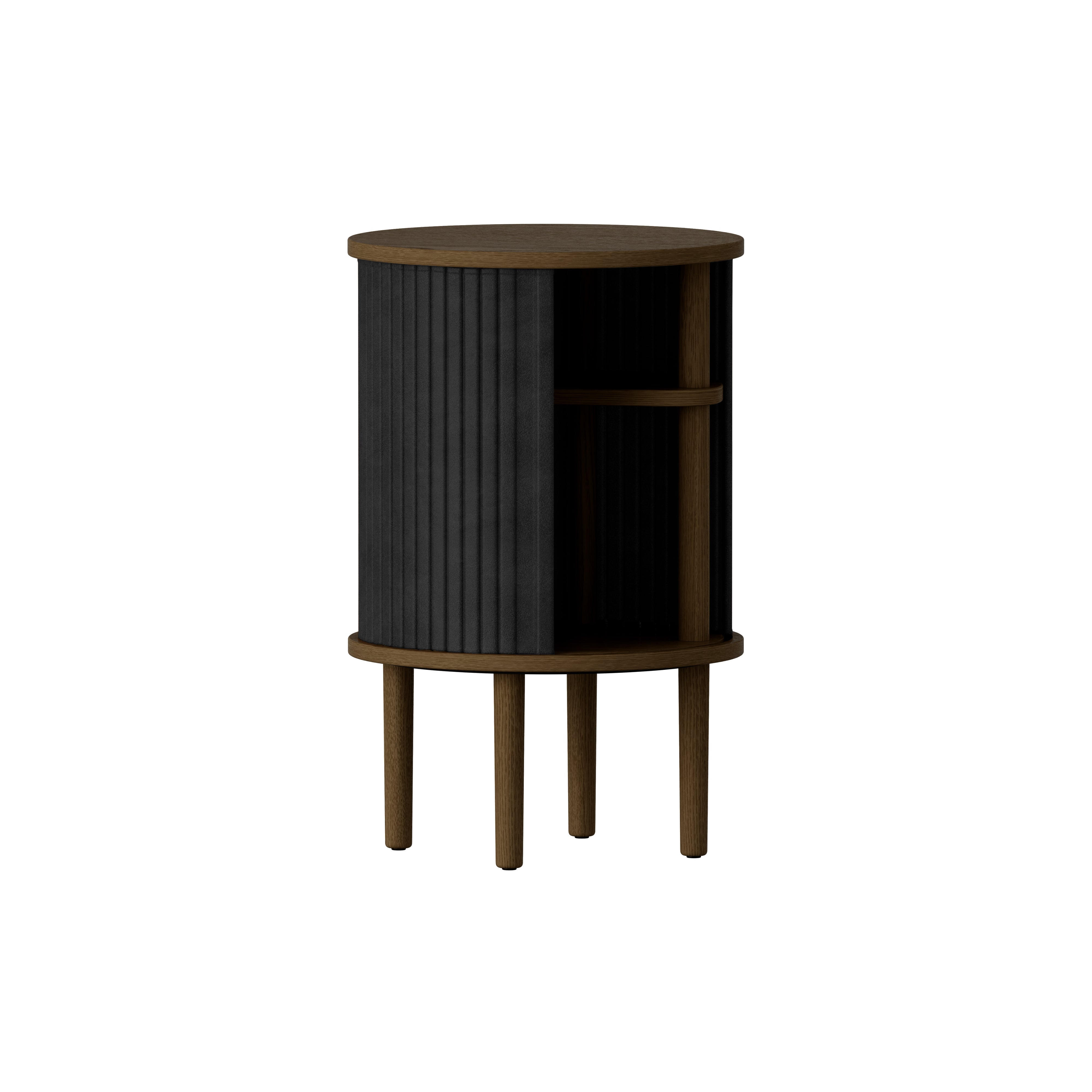 Audacious Side Table: Dark Oak + Charcoal