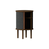 Audacious Side Table: Dark Oak + Shadow Grey