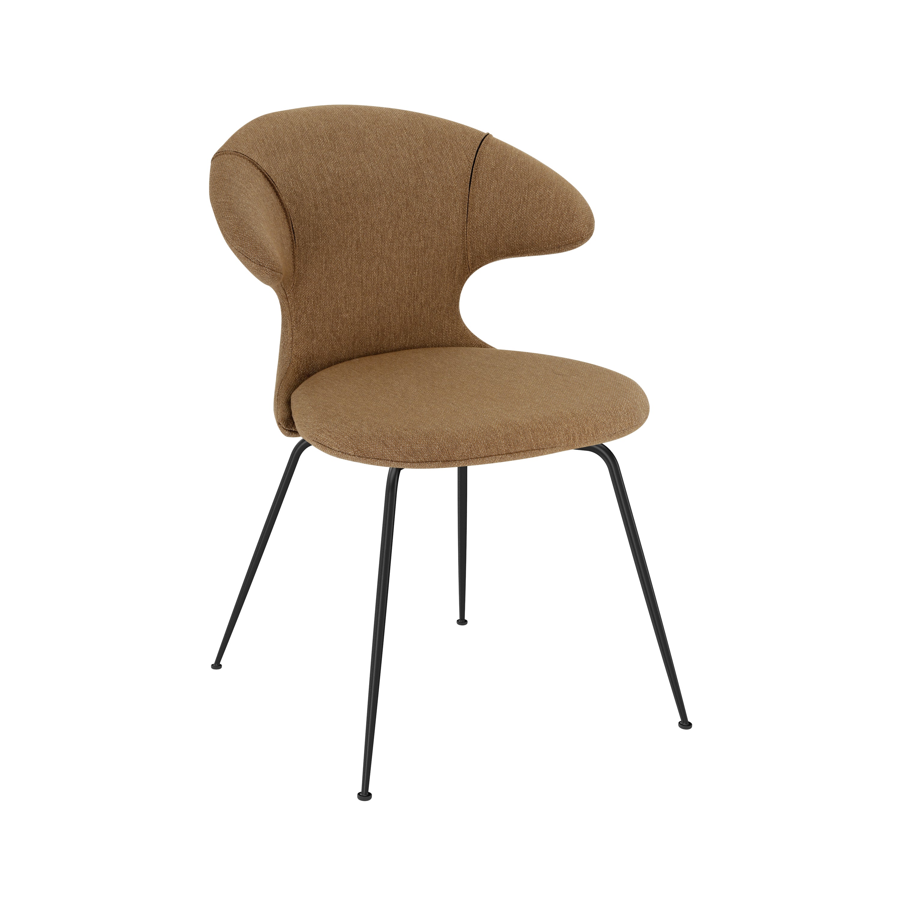 Time Flies Dining Chair: Black + Sugar Brown