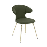 Time Flies Dining Chair: Brass + Racing Green