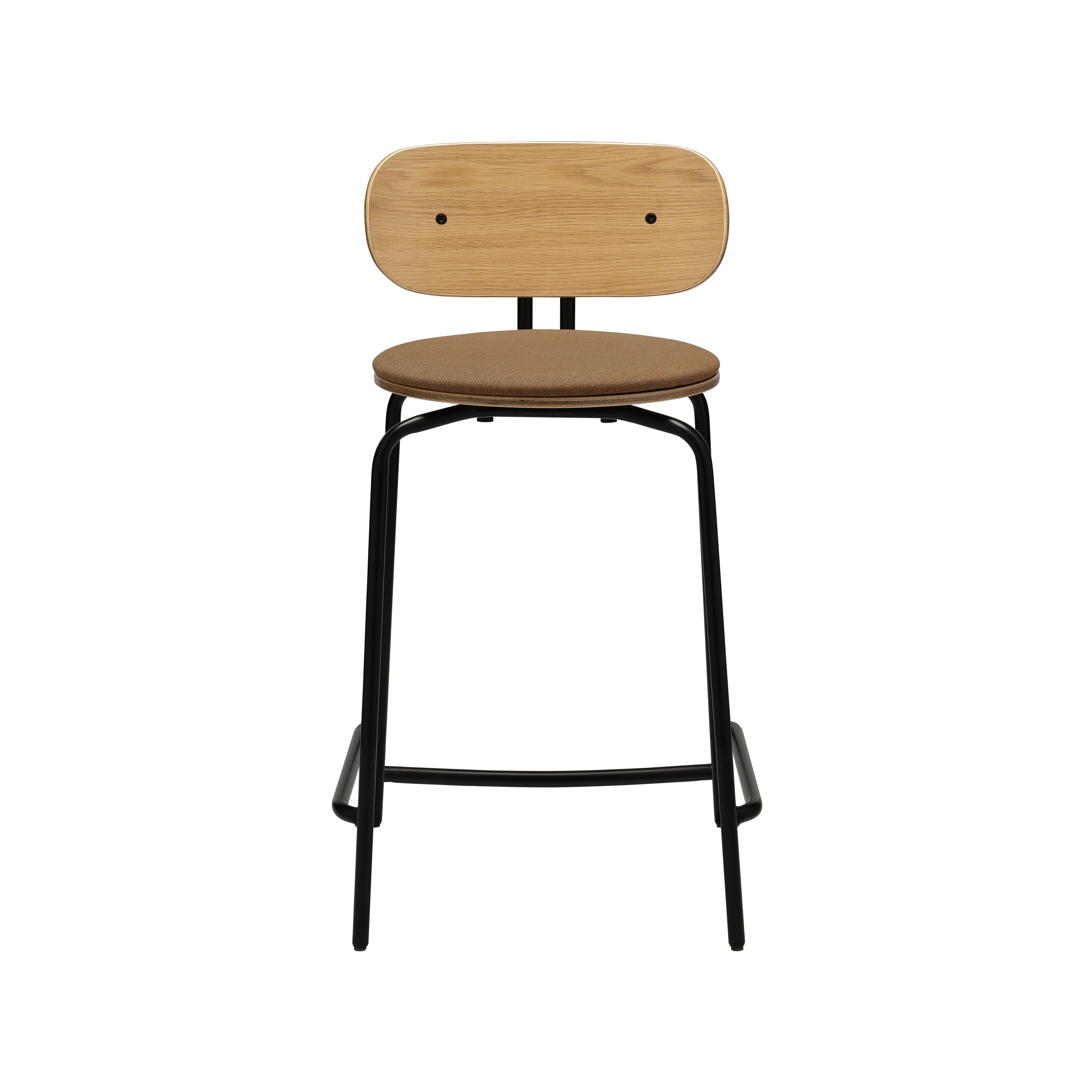 Curious Bar + Counter Stool: Counter + Black + With Sugar Brown Cushion