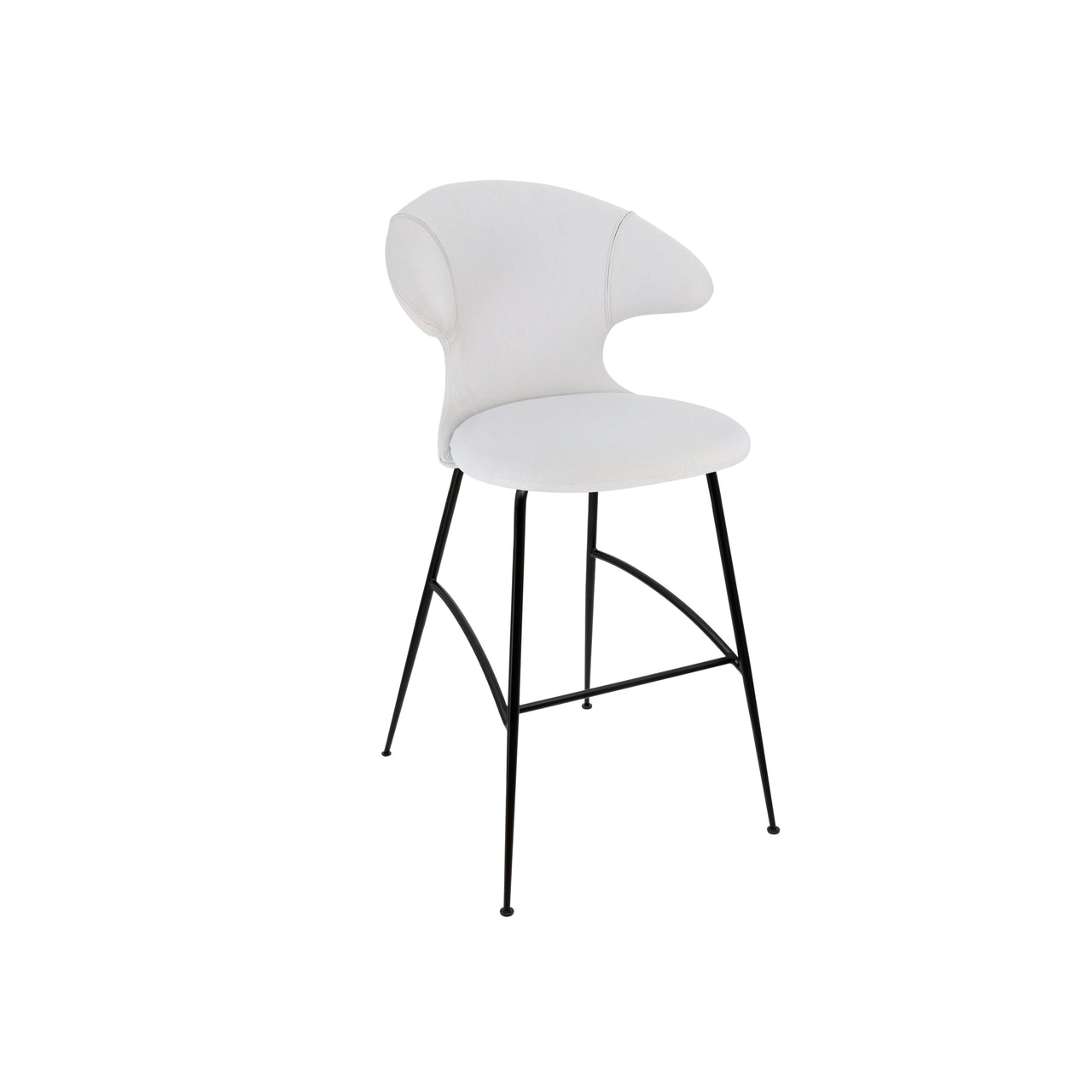 Time Flies Bar Stool: black + teddy white