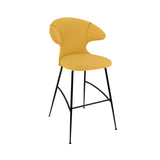 Time Flies Bar Stool: Black + Curry Sun