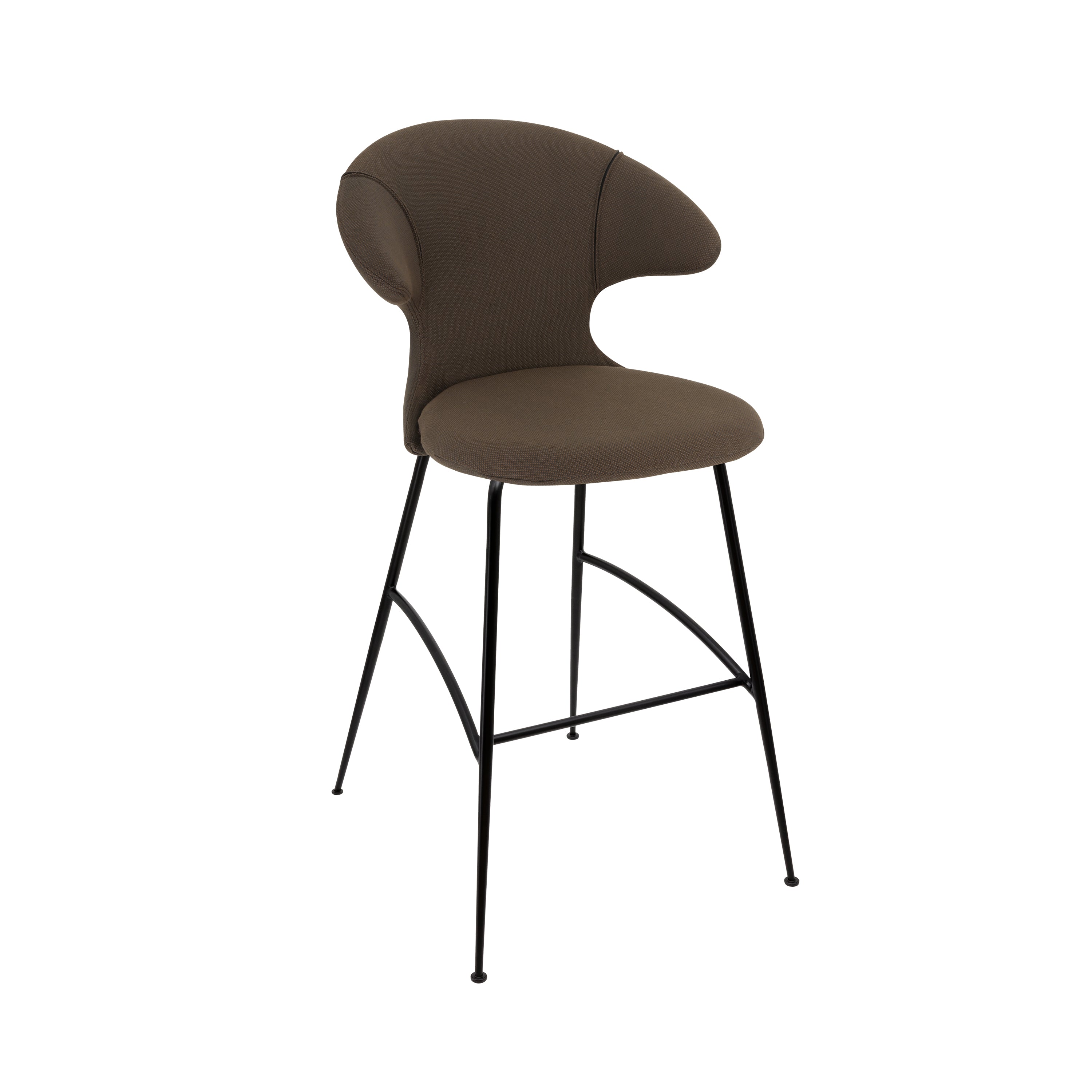 Time Flies Bar Stool: Black + Mocca