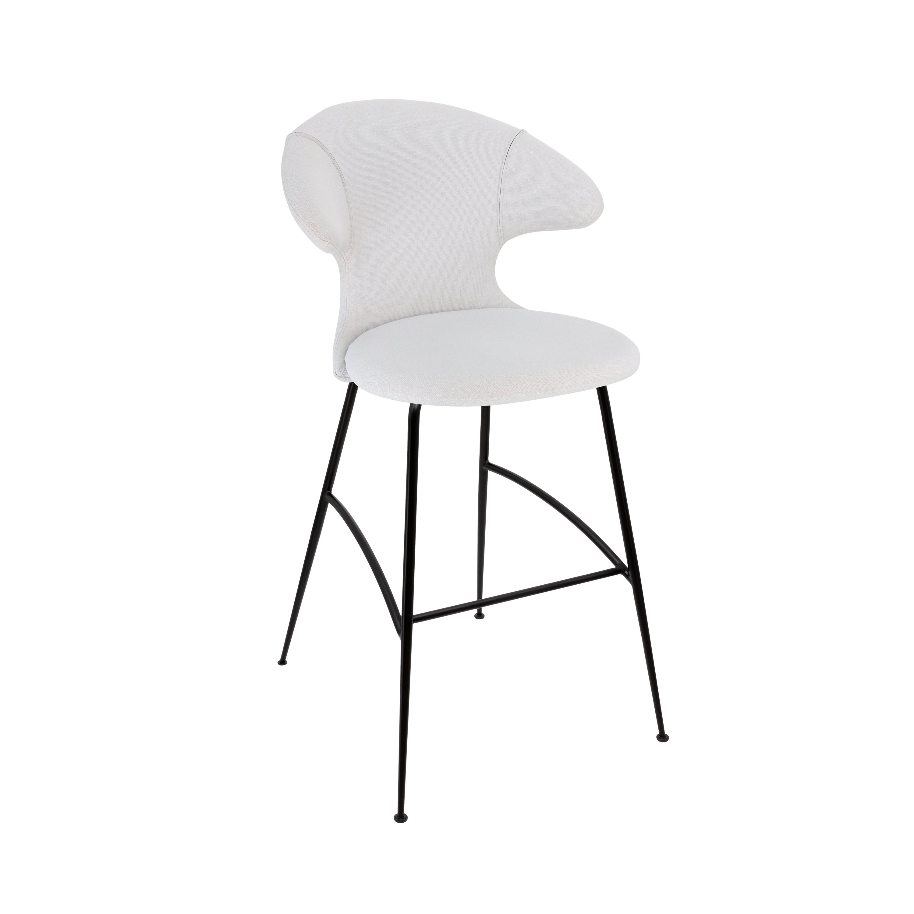 Time Flies Bar Stool: Black + Sterling