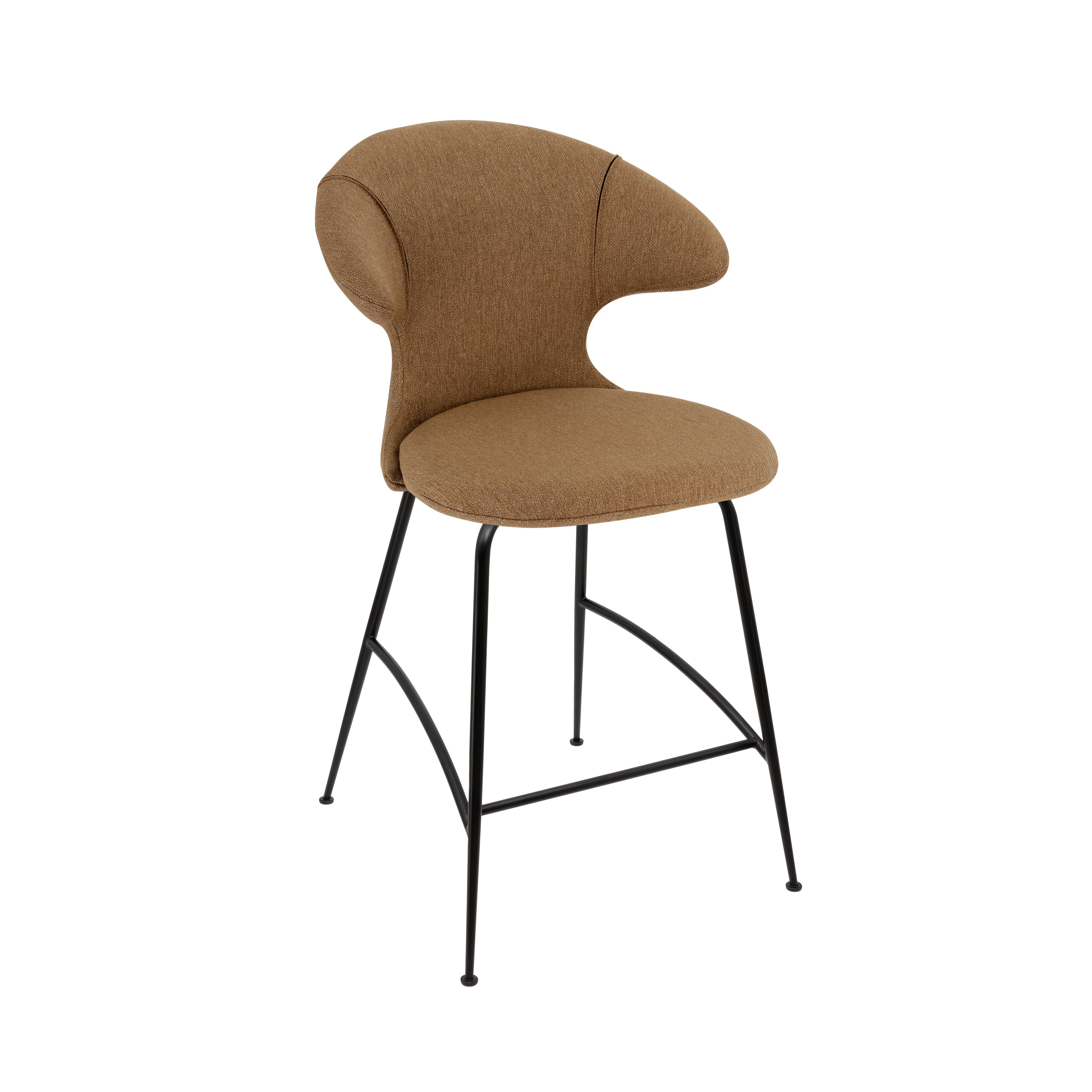 Time Flies Counter Stool: Black + Sugar Brown 