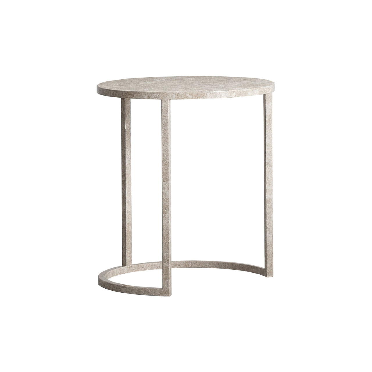 BK Side Table: Round + Light Emperador + Small - 17.7