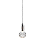 Crystal Bulb + Pendant: Polished Chrome Fitting + Clear