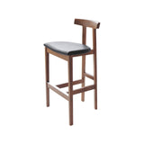 Torii Counter Stool: Walnut + Stocked: House Leather 7150