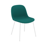 Fiber Side Chair: Tube Base + Recycled Shell + Upholstered + White