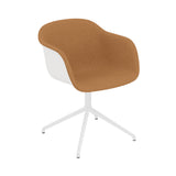 Fiber Armchair: Swivel Base + Front Upholstered + Recycled Shell