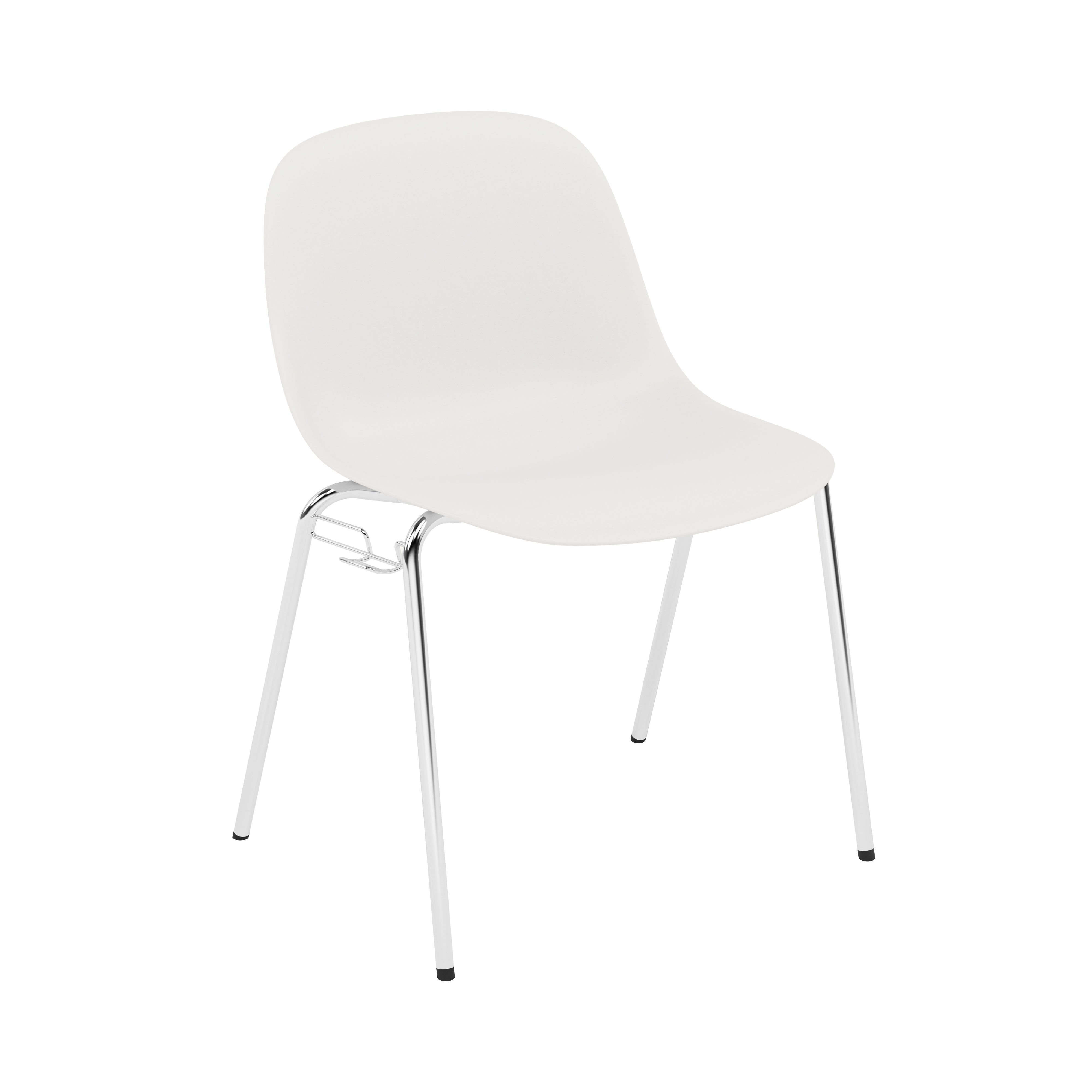 Fiber Side Chair: A-Base with Linking Device + Recycled Shell + Natural White