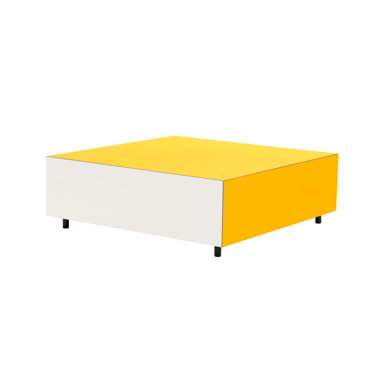 Bloc Side Table: Square + Zinc Yellow + Signal Yellow + Pale Grey