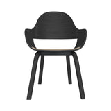 Showtime Nude Chair: Seat Upholstered + Ash Stained Black