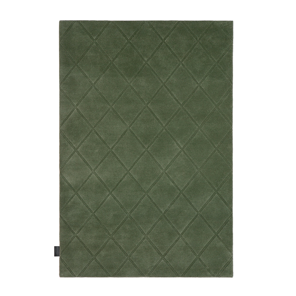 Classic Minimum Raised Pattern Rug: Medium + Moss