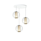 Bel Occhio Chandelier: 3 + White