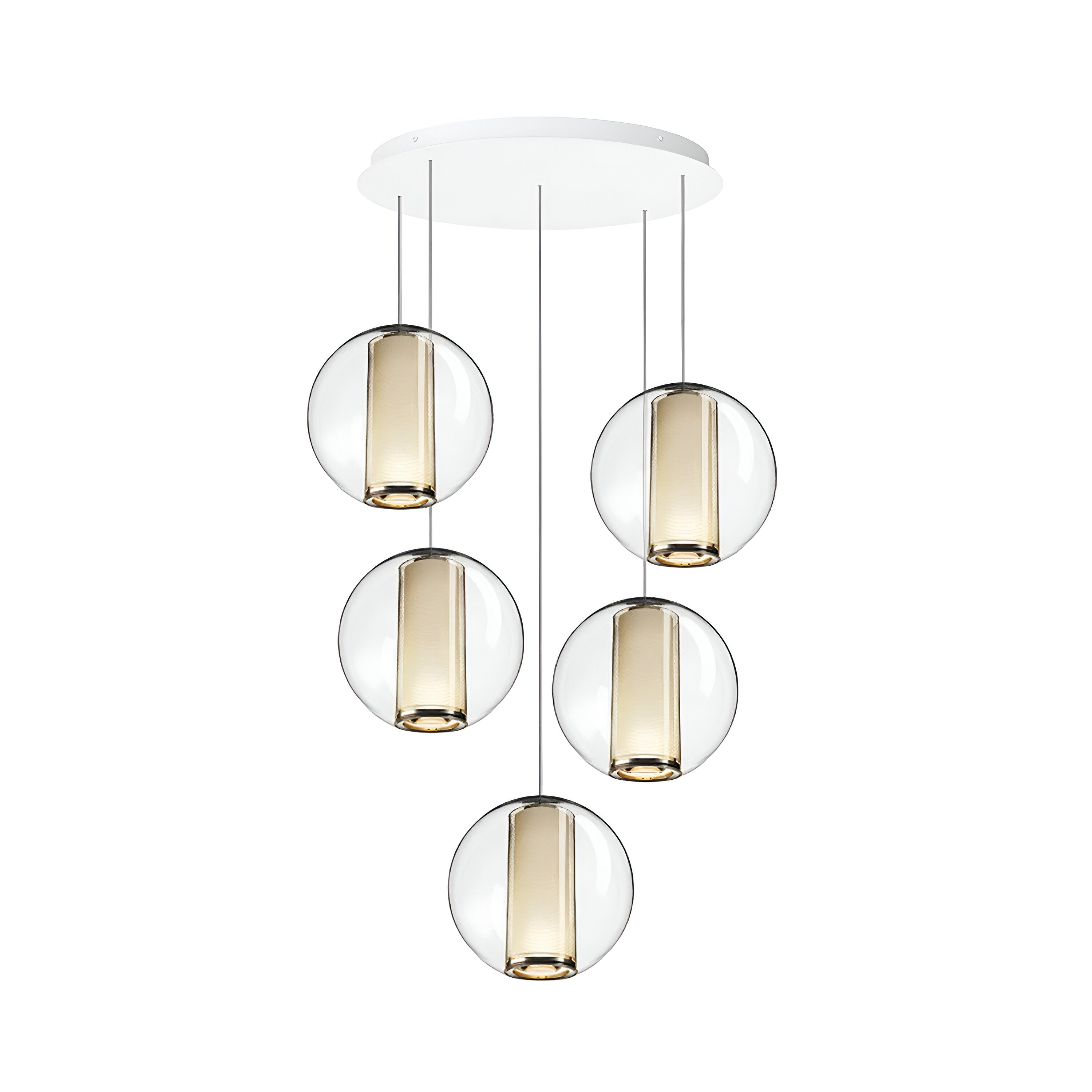 Bel Occhio Chandelier: 5 + White