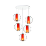 Bel Occhio Chandelier: 5 + Orange