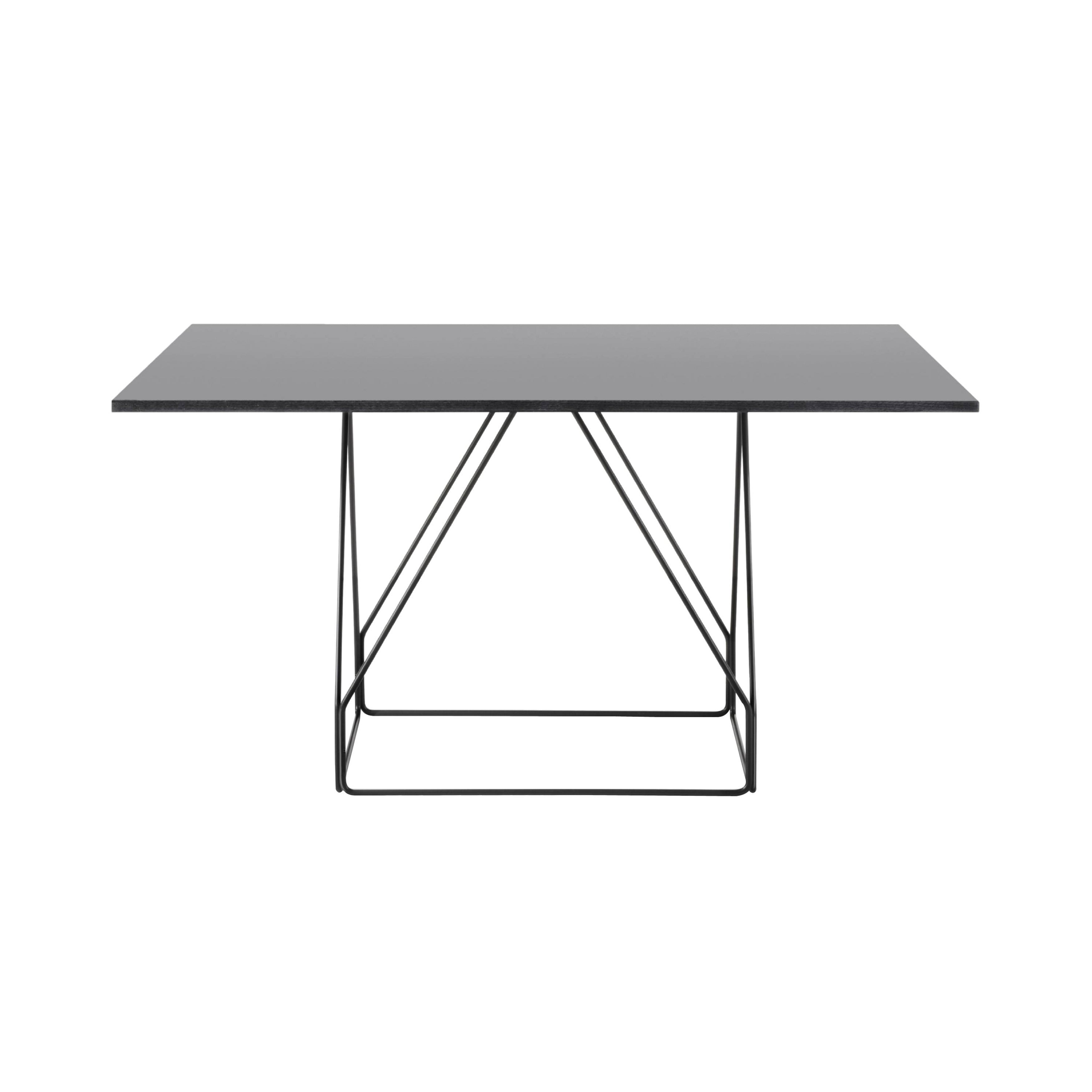 JG Table: Square + Black Linoleum + Black