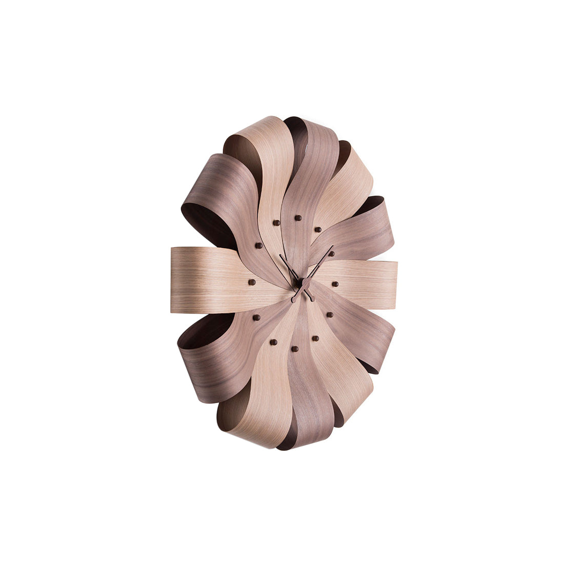 Ciclo Clock: Oak + Walnut + Walnut