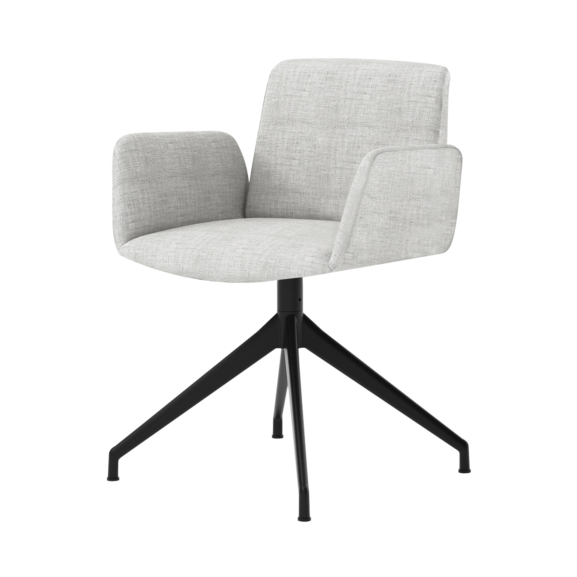 Hug 4 Star Swivel Base Chair: Fully Upholstered + Black