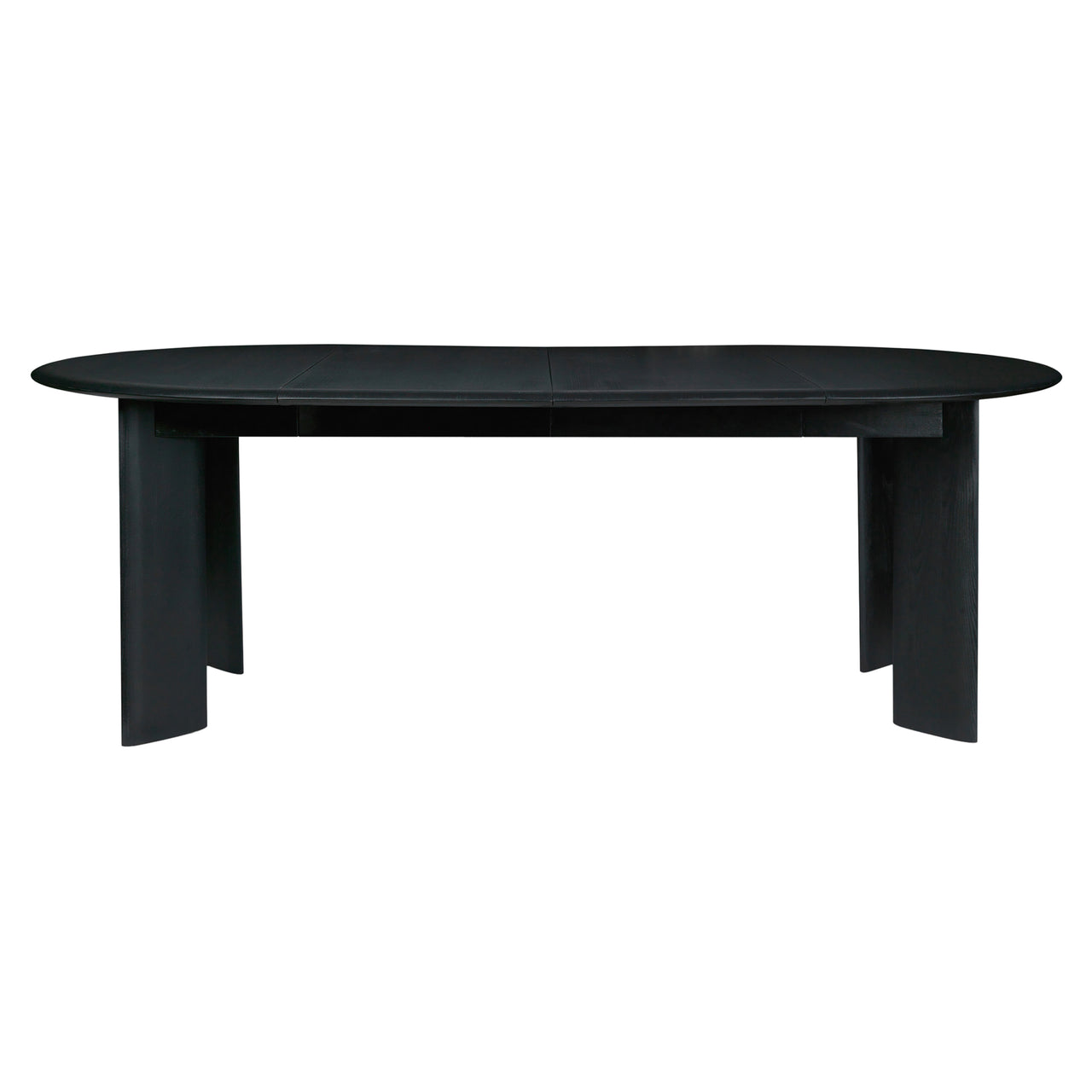 Bevel Extendable Table: Black Oiled Beech