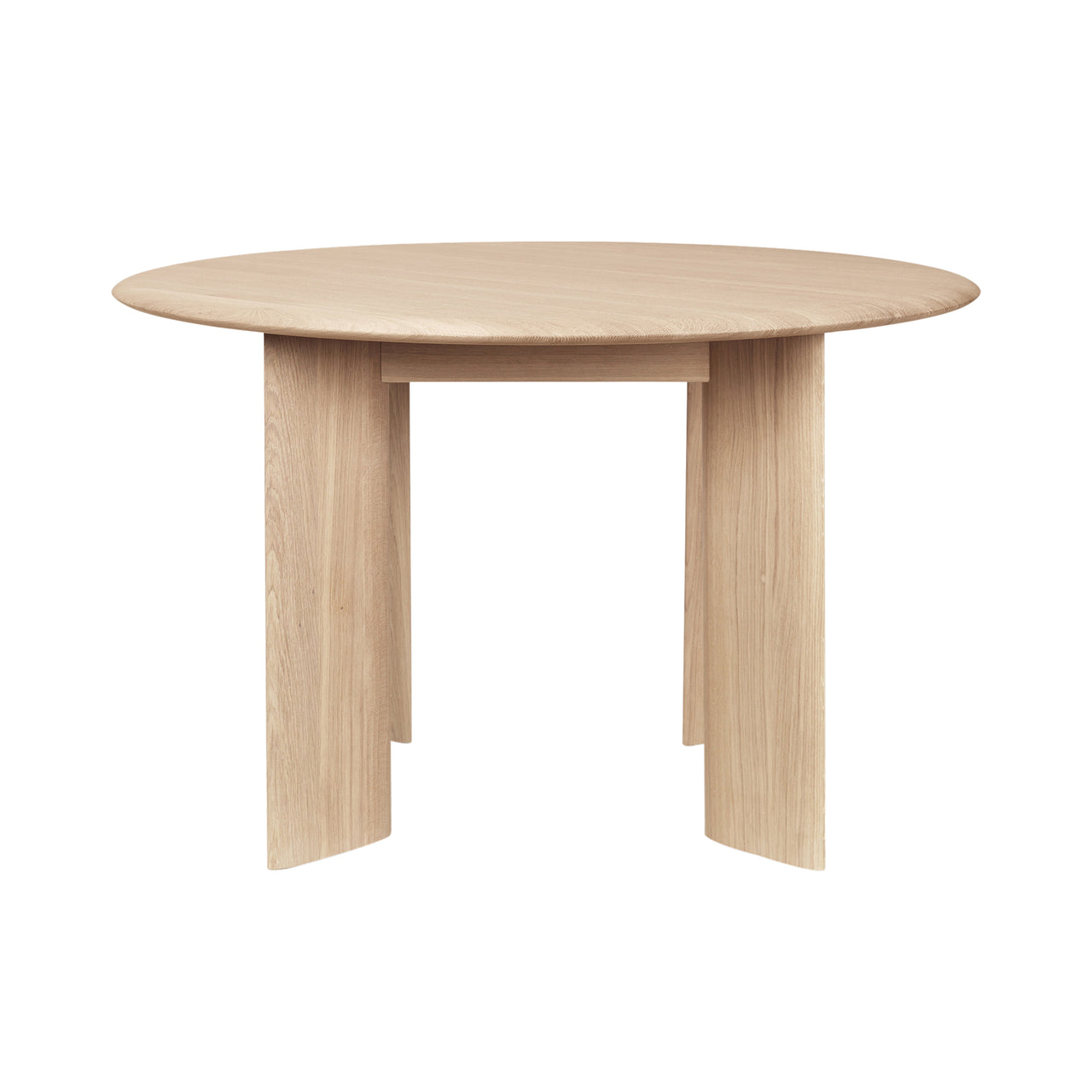 Bevel Round Table: White Oiled Beech