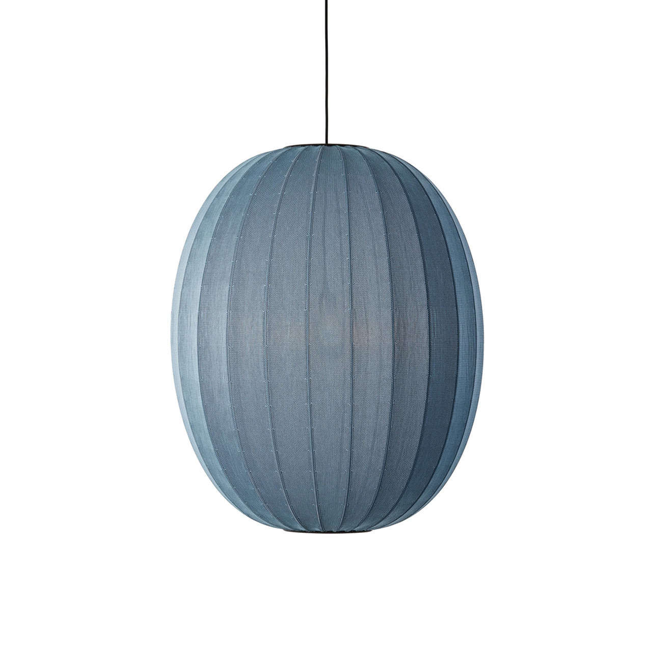 Knit-Wit High Oval Pendant: Blue Stone + E27