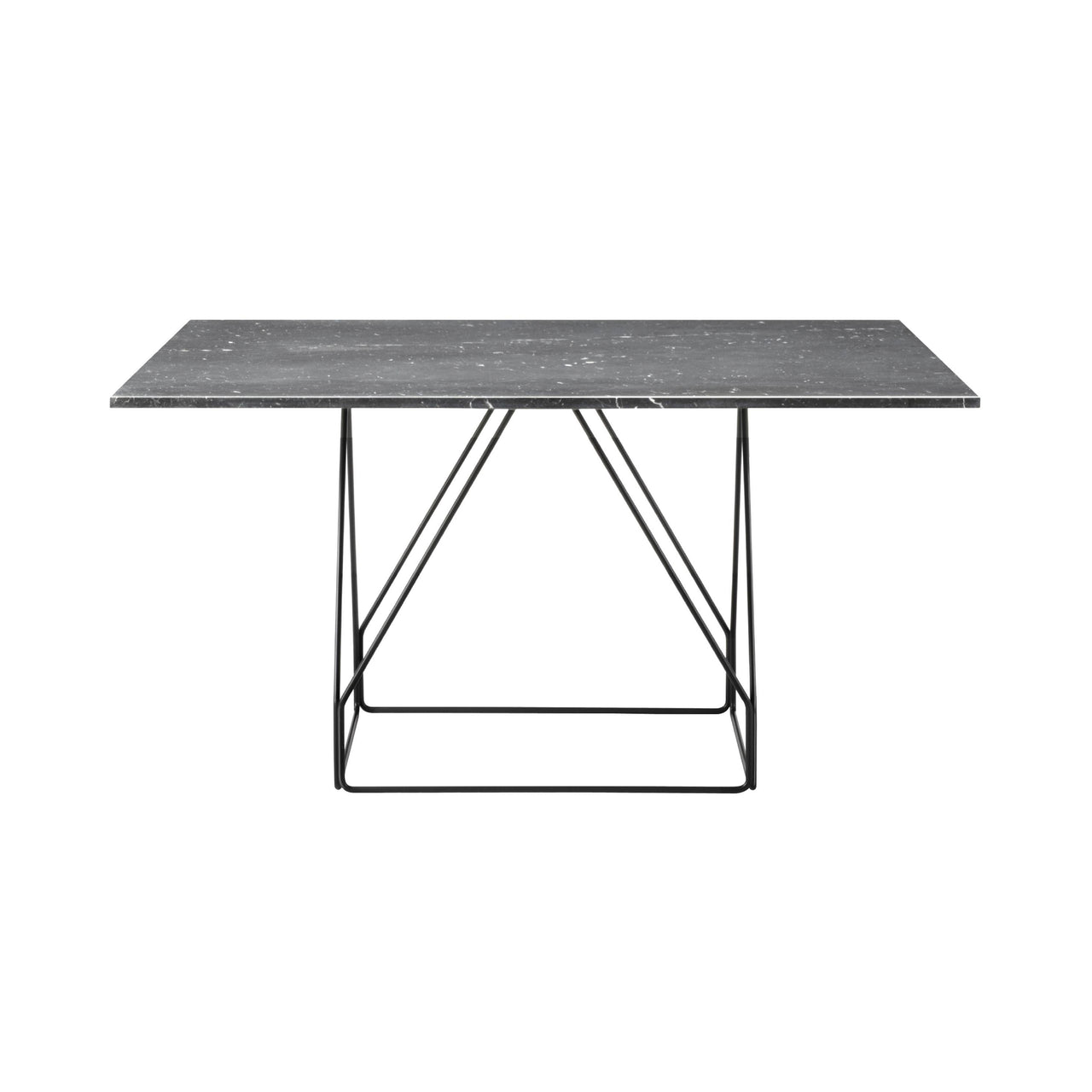 JG Table: Square + Black Marquina + Black