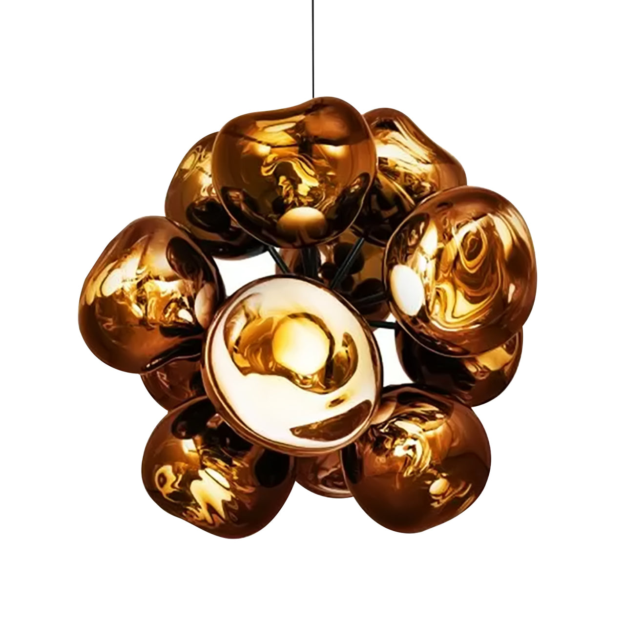 Melt Burst Chandelier: Gold