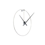 New Anda Clock: Stainless Steel + Black Lacquered Walnut