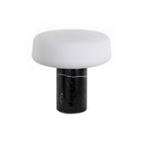 Solid Rechargeable Table Lamp: Nero Marquina Marble