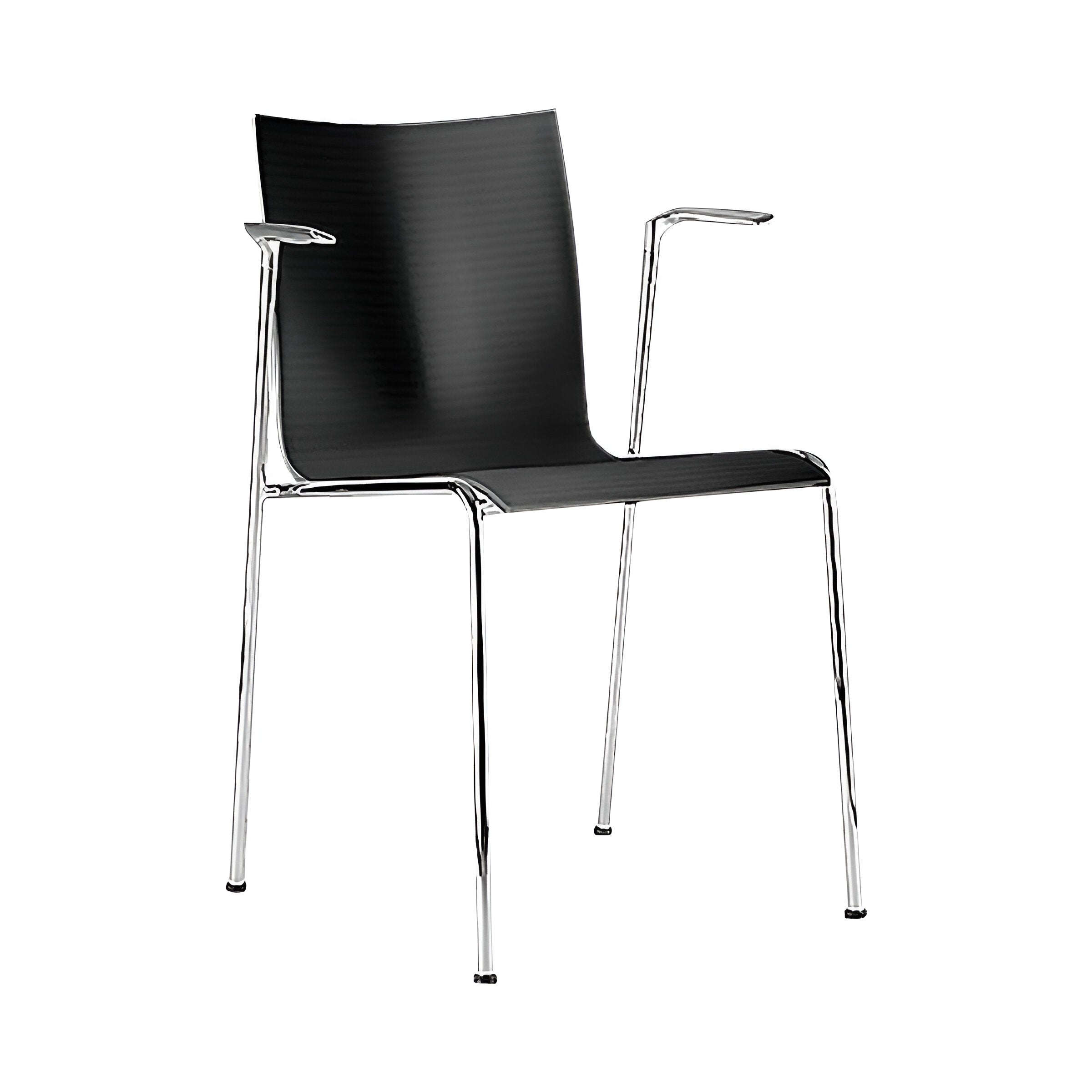 Chairik 113 Armchair: 4-Legs + Plastic - Black