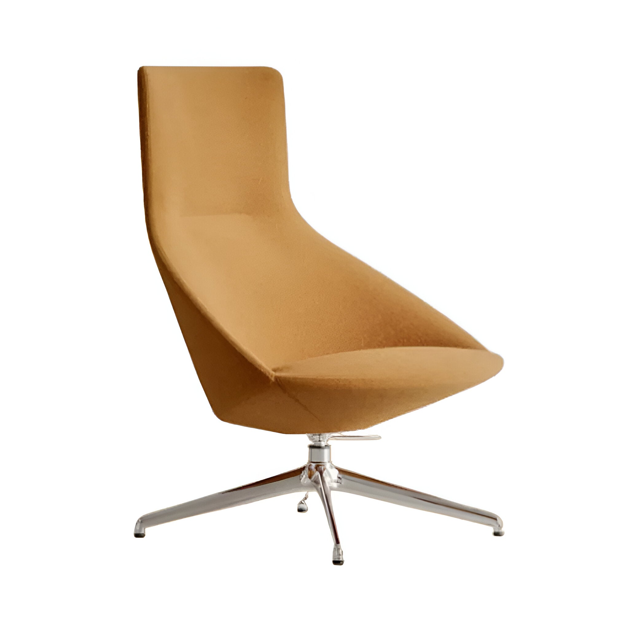 Circa Highback Swivel Lounge Chair: Without Armrest + Chrome