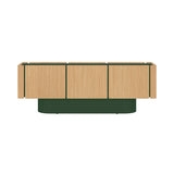 Dune Sideboard: 6 Doors + Super-Matt Oak + Forest Green