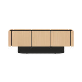 Dune Sideboard: 6 Doors + Whitened Oak + Black