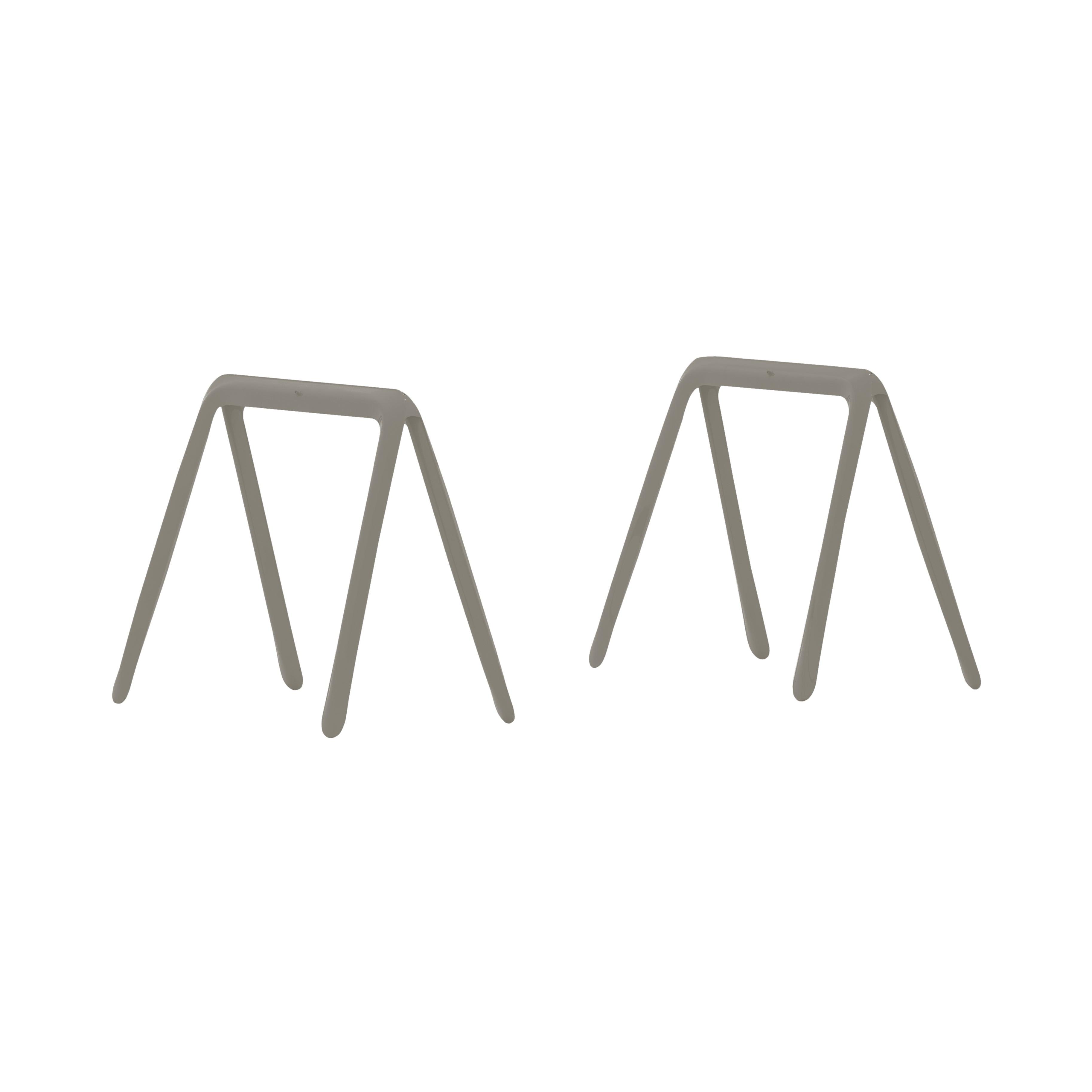 Koza Trestle Pair: Beige Grey Carbon Steel