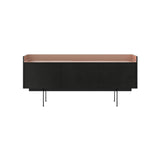 Stockholm STH301 Sideboard: Composition 3 + Ebony Stained Oak + Anodized Aluminum Pale Rose + Black