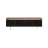 Stockholm STH404 Technic Sideboard: Composition 3 + Dark Grey Stained Oak + Anodized Aluminum Pale Rose + Black