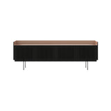 Stockholm STH404 Technic Sideboard: Composition 3 + Ebony Stained Oak + Anodized Aluminum Pale Rose + Black