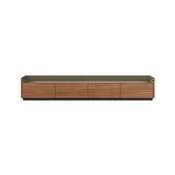 Stockholm STH451 Slim Sideboard: Composition 1 + Super-Matt Walnut + Anodised Aluminum Bronze + Black