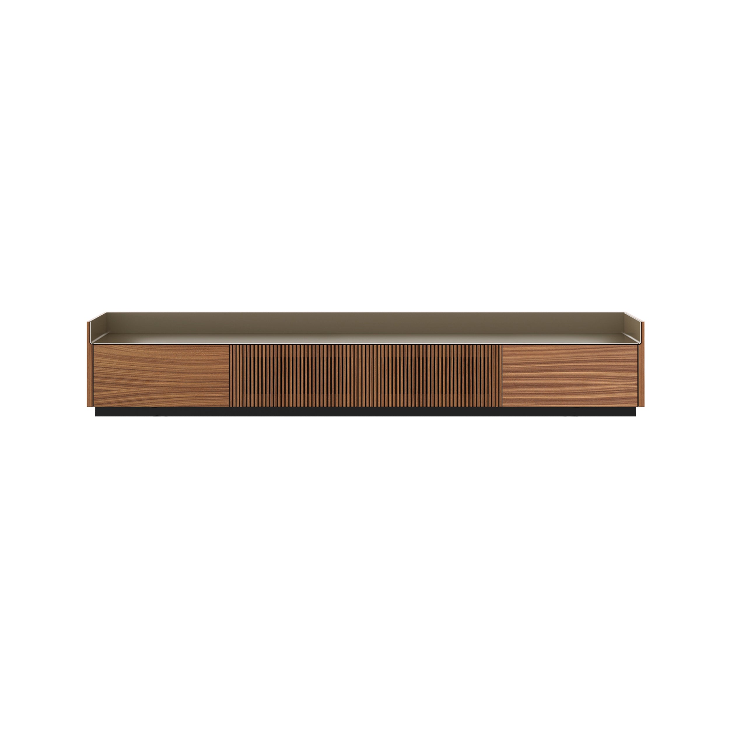 Stockholm STH453 Slim Sideboard: Composition 1 + Super-Matt Walnut + Anodized Aluminum Bronze + Black