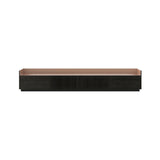 Stockholm STH453 Slim Sideboard: Composition 1 + Dark Grey Stained Oak + Anodized Aluminum Pale Rose + 
 Black