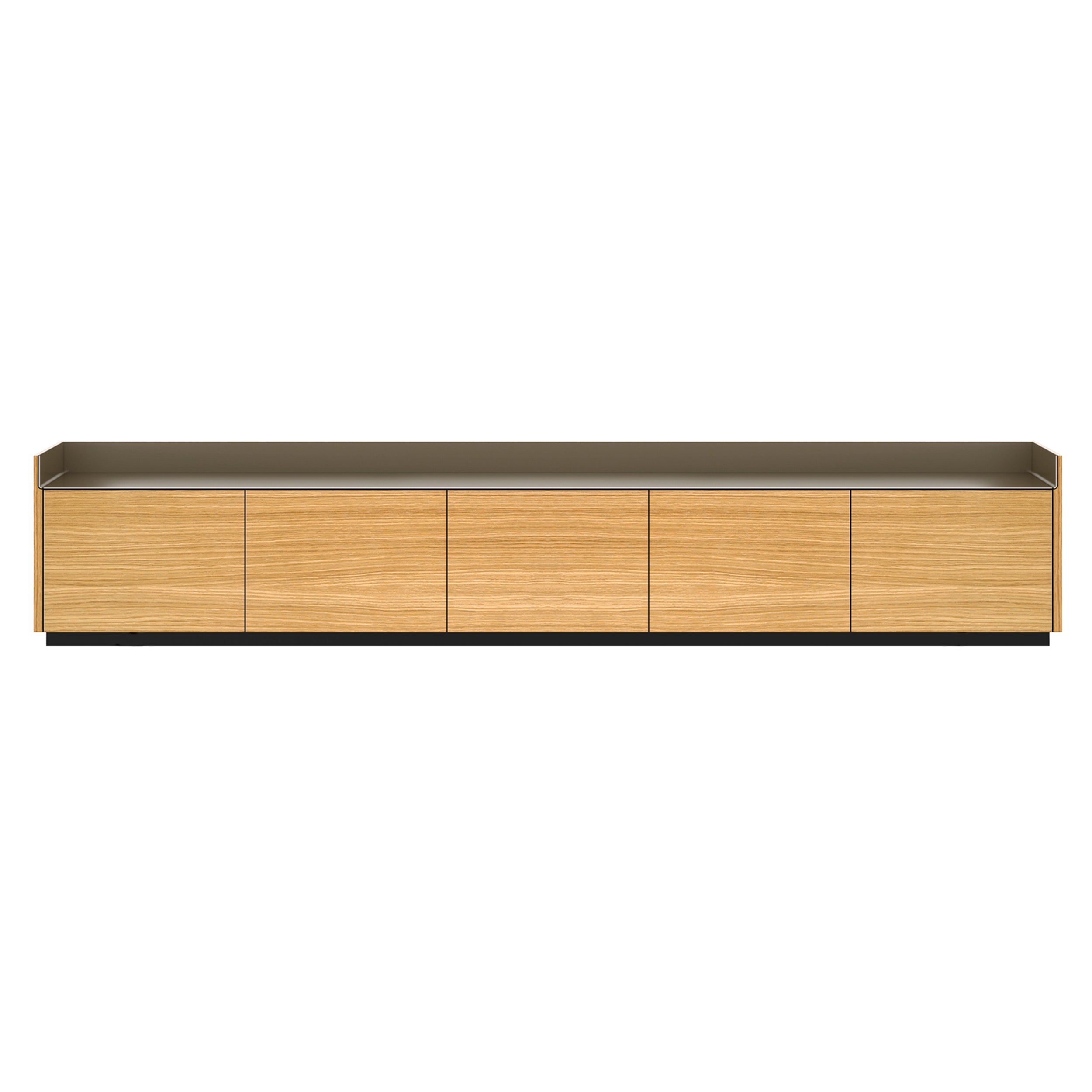 Stockholm STH503 Sideboard: Composition 1 + Super-Matt Oak + Anodized Aluminum Bronze + Black